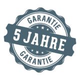 Siegel mit Aufschrift 5 Jahre Garantie