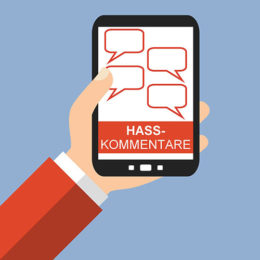 Hasskommentare auf dem Smartphone