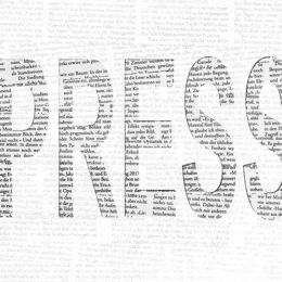 Presse Schirftzug auf Zeitungsbogen