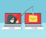 Fotolia_180593142: Hacker "fischt" personenbezogene Daten aus einem anderen Computer