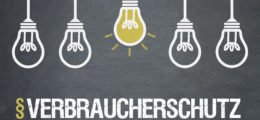 AdobeGlühbirnen hängen über dem Wort Verbraucherschutz