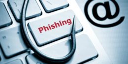 Phishing-Taste mit roter Schrift