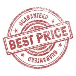best price stamp on white background