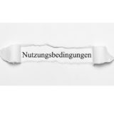 Nutzungsbedingungen hinter zerissenem Papier