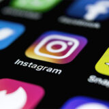 Instagram App Zeichen auf Screen