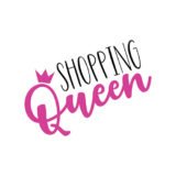 Text Shopping Queen mit Krone
