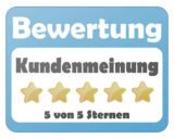 Kundenbewertung mit fünf Sternen