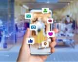 Handy bbildschirm mit verschiedenen Apps