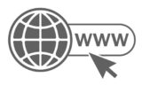Weltkugelsympol mit www-Schriftzug daneben
