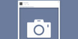 Weißer Rahmen eines Instagram Posts auf blauem Hintergrund