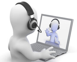 3D-Männchen telefoniert online