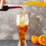 Spezi. German summer cocktail, mix of cola and citrus lemonade.
