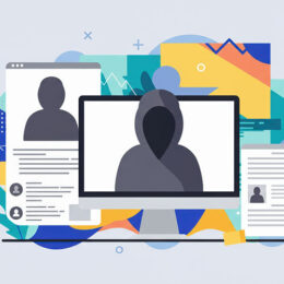 Verschiedene Grafiken, die Social-Media-Profile darstellen. Damit sollen Fake-Profile dargestellt werden, da die Personen nicht erkennbar sind.